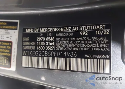 2023 Mercedes-Benz Eqe 500 4Matic+ from USA, damaged, VIN W1KEG2CB5PF014936